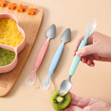 Load image into Gallery viewer, Double Head Baby Silicone Food Spoon
