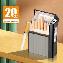 Load image into Gallery viewer, Metal Cigarette Case With Lighter
