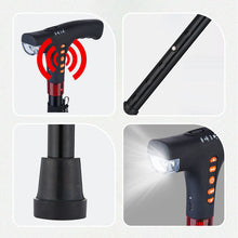 Load image into Gallery viewer, Intelligent walking stick for the elderly with LED light
