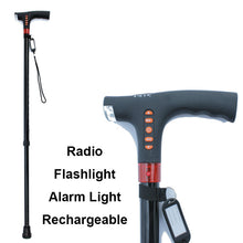 Load image into Gallery viewer, Intelligent walking stick for the elderly with LED light
