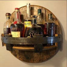 Load image into Gallery viewer, Bourbon Whiskey Barrel Shelf - Rustic Bar Accessories
