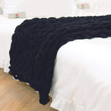 Load image into Gallery viewer, Chenille Chunky Knitted Blanket, Thick Cable Knit Throw for Couch Bed Sofa
