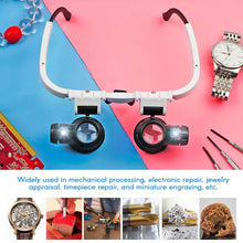 Load image into Gallery viewer, LED Glasses Magnifier 8x 15x 23x
