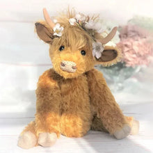 Load image into Gallery viewer, Highland Cow Wearing Flowers
