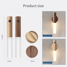 Load image into Gallery viewer, Wood Grain Motion Sensor Night Light with Magnetic Base
