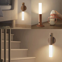 Load image into Gallery viewer, Wood Grain Motion Sensor Night Light with Magnetic Base
