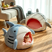 Load image into Gallery viewer, Shark-Shaped Dog and Cat Cave Bed (40x40x32cm)
