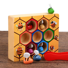 Load image into Gallery viewer, Wooden Beehive Montessori Game
