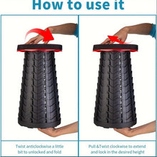 Load image into Gallery viewer, Collapsible Folding Telescopic Stool
