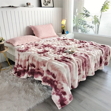 Load image into Gallery viewer, Tie-Dye Ultra Soft Faux Rabbit Fur Throw Blanket
