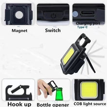 Load image into Gallery viewer, Mini LED Flashlight Keychain (1800LM)
