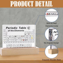 Load image into Gallery viewer, Acrylic Periodic Table with Wooden Light Base
