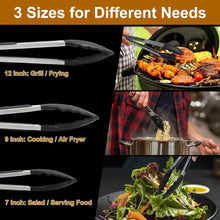 Load image into Gallery viewer, Silicone Kitchen Tongs (3-piece Set)
