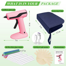 Load image into Gallery viewer, Cordless Hot Glue Gun Kit (Pink)
