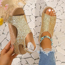 Load image into Gallery viewer, Women's Leather Platform Wedge Orthopedic Sandals
