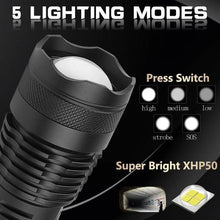 Load image into Gallery viewer, 90000 Lumens Xhp50.2 Most Powerful Flashlight
