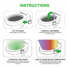 Load image into Gallery viewer, LED Toilet Night Light
