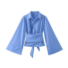 Load image into Gallery viewer, Blouse With Wide Bow Belt
