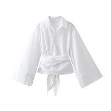 Load image into Gallery viewer, Blouse With Wide Bow Belt
