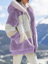 Load image into Gallery viewer, Contrasting Lamb Wool Padded Coat
