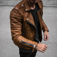 Load image into Gallery viewer, High quality, durable and stylish men's leather jacket
