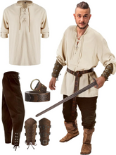 Load image into Gallery viewer, Official 4 Pcs Men's Pirate Costume
