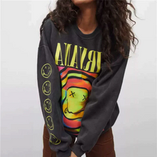 Load image into Gallery viewer, Oversized Smiley Face Sweatshirt
