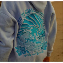 Load image into Gallery viewer, Embroidered Pink Palm Puff Everything Comes In Waves Hoodie
