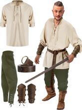 Load image into Gallery viewer, Official 4 Pcs Men's Pirate Costume
