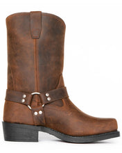 Load image into Gallery viewer, Men's Black Harness Boot - 11 Inch Tall
