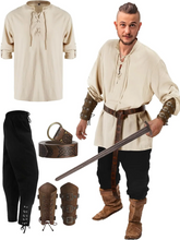 Load image into Gallery viewer, Official 4 Pcs Men's Pirate Costume
