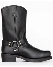 Load image into Gallery viewer, Men's Black Harness Boot - 11 Inch Tall
