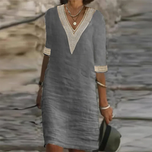 Load image into Gallery viewer, Stylish Linen Summer Dress For Women
