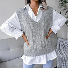 Load image into Gallery viewer, Women's V-Neck Knitted Cardigan
