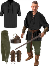 Load image into Gallery viewer, Official 4 Pcs Men's Pirate Costume
