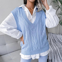 Load image into Gallery viewer, Women's V-Neck Knitted Cardigan
