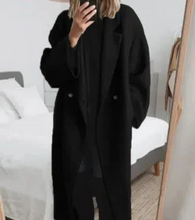 Load image into Gallery viewer, Oversized women's cashmere coat with lapel collar
