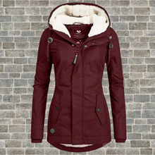 Load image into Gallery viewer, Pleated cotton coat with hood
