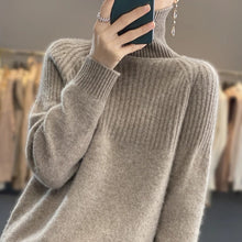Load image into Gallery viewer, Women's Cashmere Sweater Turtleneck
