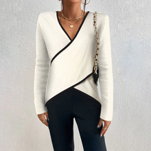 Load image into Gallery viewer, Ivory V-neck sweater
