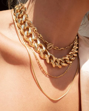 Load image into Gallery viewer, 18K Gold Cuban Chunky Chain Necklace
