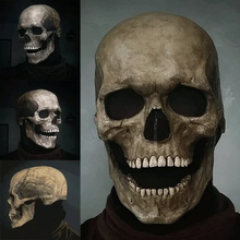 Load image into Gallery viewer, Movable Jaw Realistic Full Head Skull Mask - Human Skeleton Mask for Halloween Party
