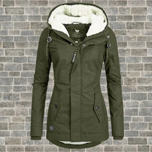 Load image into Gallery viewer, Pleated cotton coat with hood
