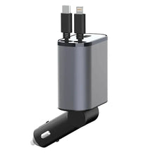 Load image into Gallery viewer, Dual Retractable Car Charger
