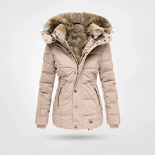 Load image into Gallery viewer, Warm fashionable winter jacket with lining and hood
