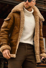 Load image into Gallery viewer, Men's Camel Style Flying Leather Jacket
