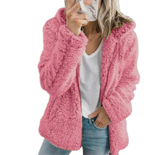 Load image into Gallery viewer, Elegant Bear Teddy Fur Coat: Soft Fleece Coat with Pockets and Zipper
