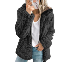 Load image into Gallery viewer, Elegant Bear Teddy Fur Coat: Soft Fleece Coat with Pockets and Zipper
