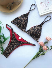 Load image into Gallery viewer, Bikini Set - Leopard Padded Bra
