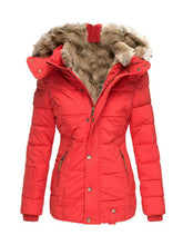 Load image into Gallery viewer, Women's Winter Outdoor Hiking Parka Coat with Faux Fur Lined Outdoor Windproof Coat
